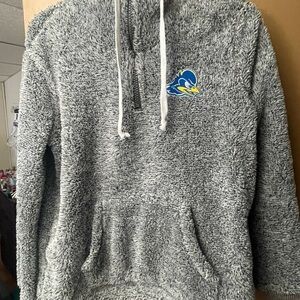 Blue Hen Gray Fleece Pullover Sweater